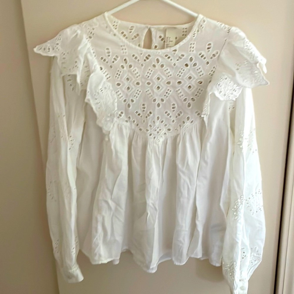embroidered blouse top